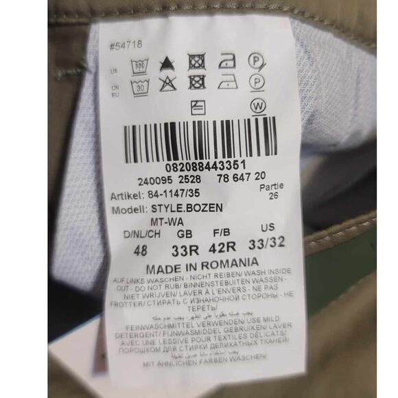 Brax Feel Good Bozen Flat Front Stretch Cotton Bermuda Shorts Green 33 NEW - Picture 6 of 16